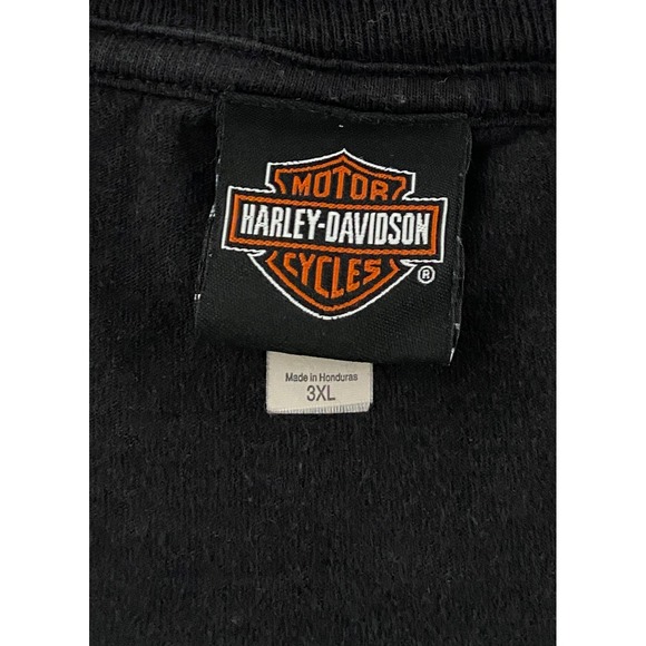 Harley Davidson Ramstein Air Base Germany Long Sleeve Shirt Mens 3XL Black Skull - Picture 4 of 7